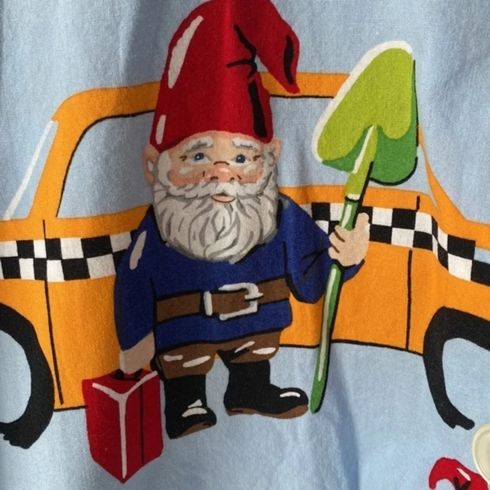 Nick & Nora Sleepware Pajama Top Gnome Medium - Picture 2 of 8